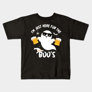 I'm just here for the Boo's... Funny Ghost Halloween Kids T-Shirt